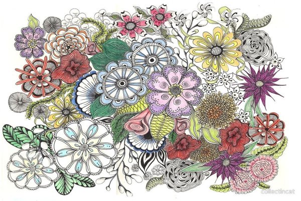 Ромашки в дудл стиле иллюстрация