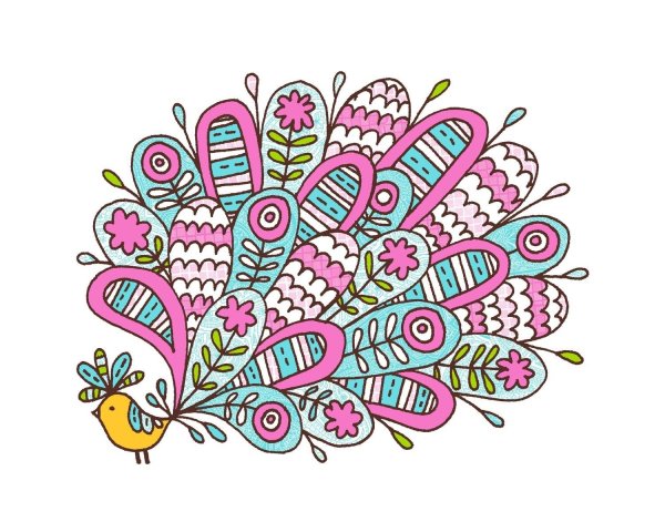 Дизайнерские принты в стиле дудлинг