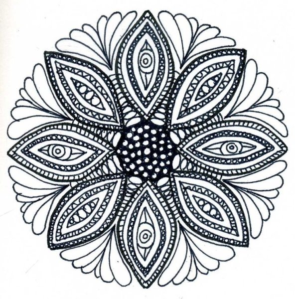 Зентангл, мандалы узоры