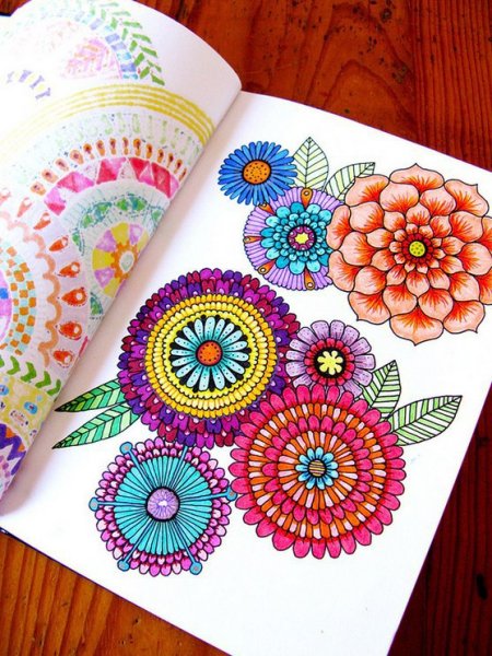 Дудлинг цветы