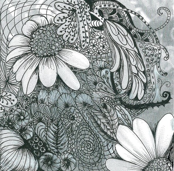 Зентангл Ромашка