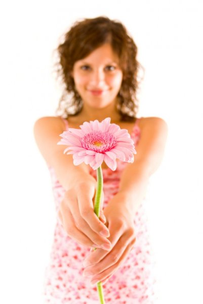 Женщина с цветами