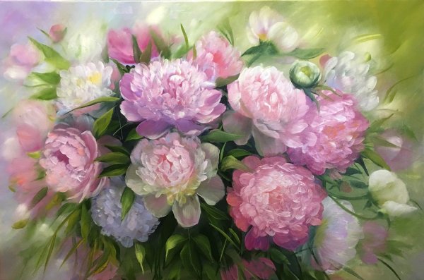 Картины Жанны Когай пионы