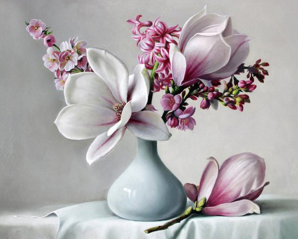 Магнолии художник Pieter Wagemans