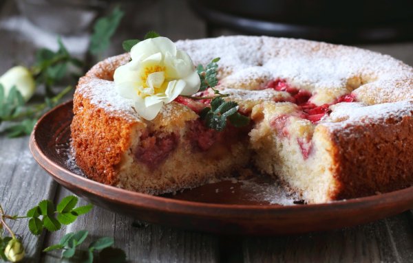 Выпечка и цветы