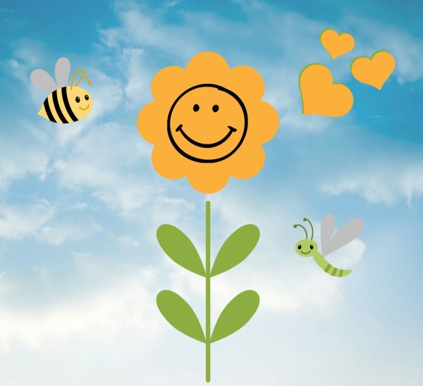 Цветочек улыбается