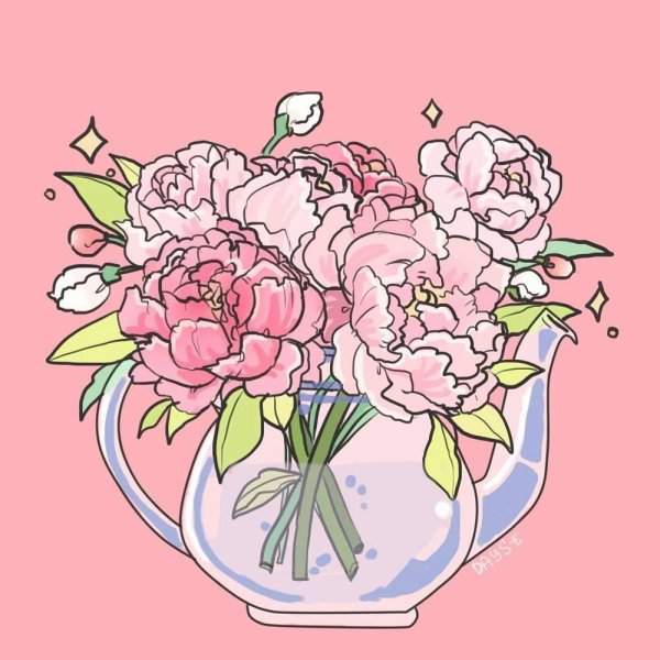 Цветы иллюстрация Эстетика