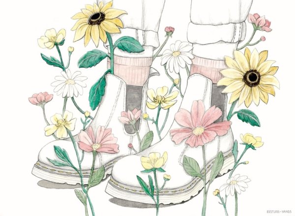 Рисунки цветов тамблер