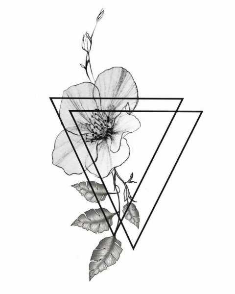 Цветы геометрия эскиз