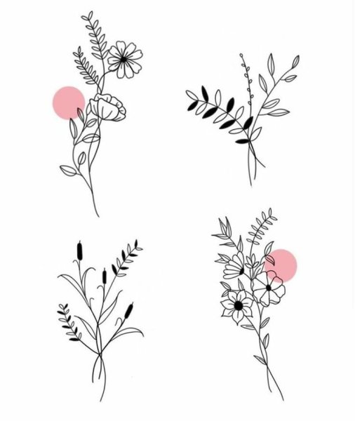Маленькие цветы эскиз