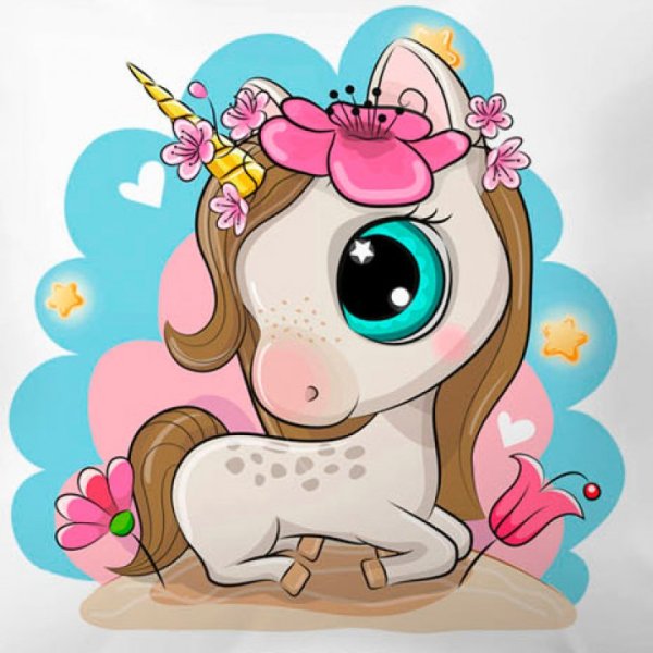 Единорожка с цветами