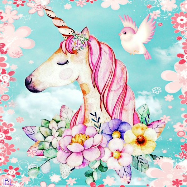 Единорожка с цветами
