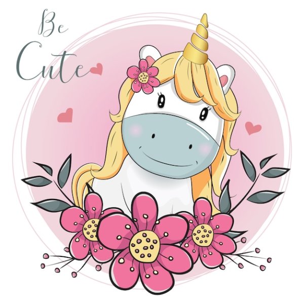 Единорог с цветами