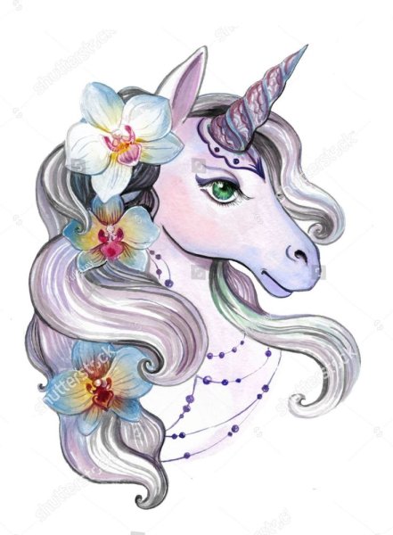 Единорожка с цветами
