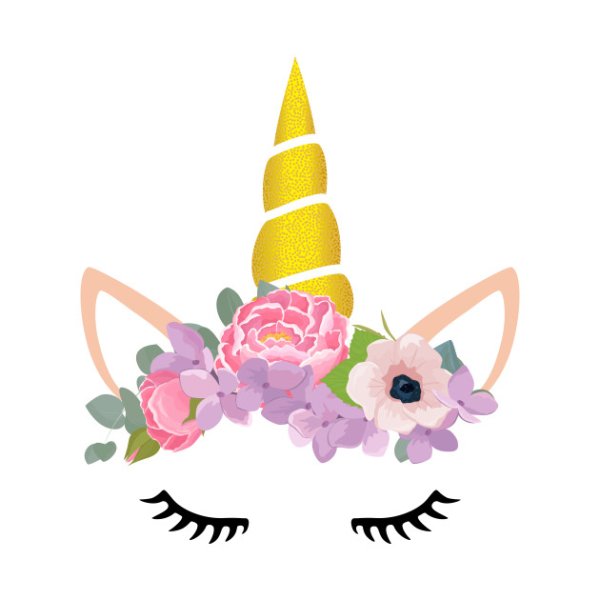 Единорог и цветы