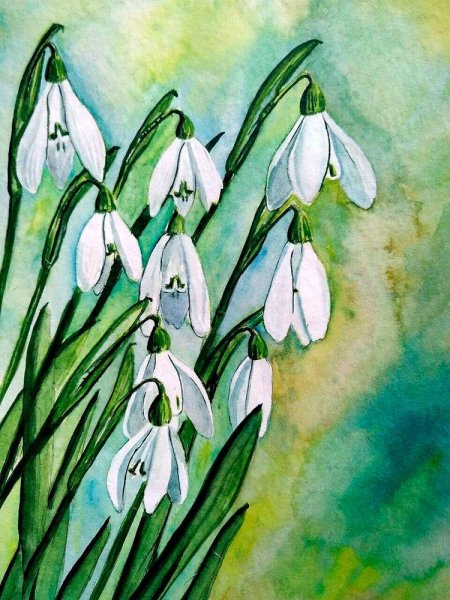 Рисование весенних цветов