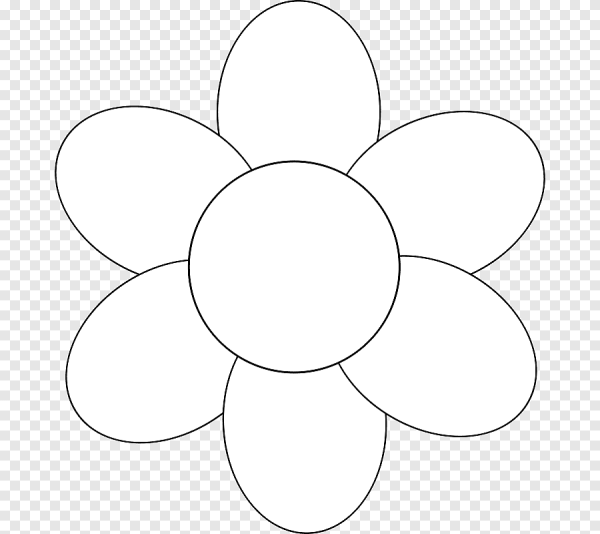 Цветы контур
