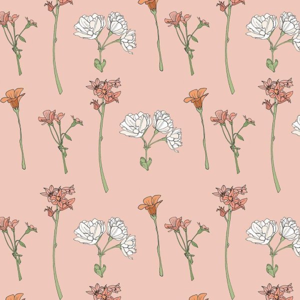 Завядшие цветы карандашом