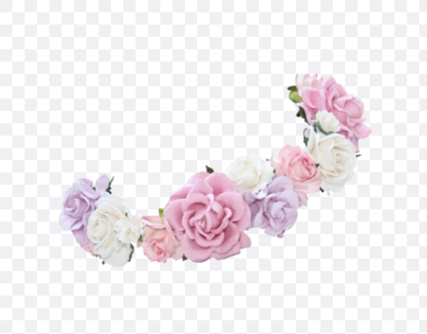 Ободок из цветов без фона