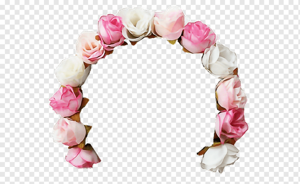 Ободок из цветов без фона