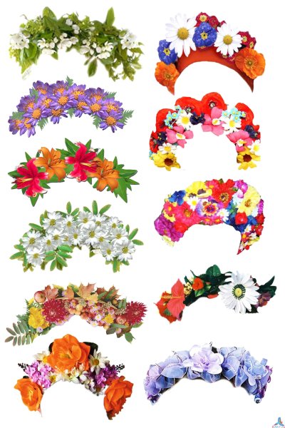 Цветочки венок