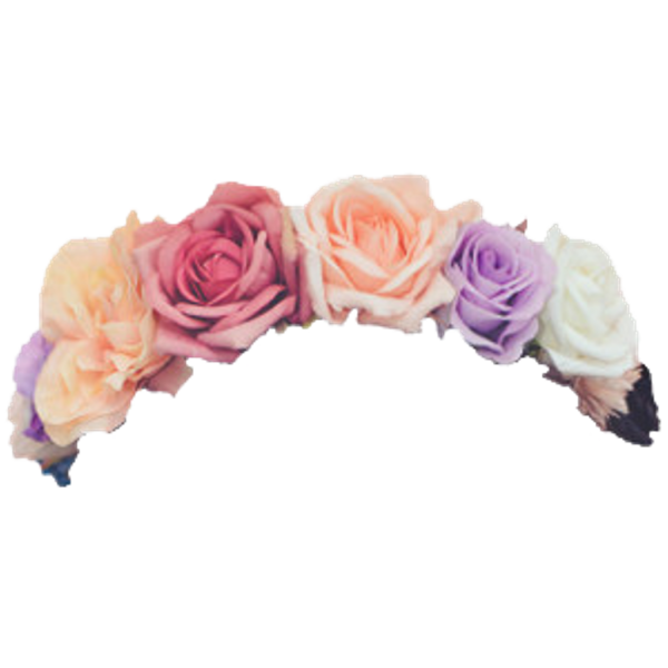 Цветы на голове без фона