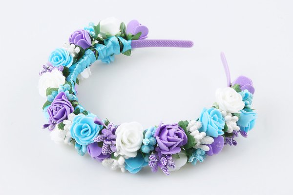 Ободок с цветами МК