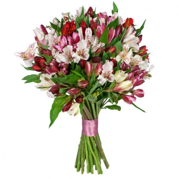 Цветы в букете альстромерия