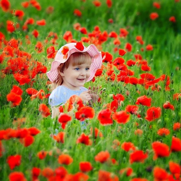 Цветочная фотосессия для детей
