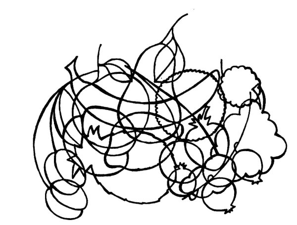 Овощи наложенные контуры