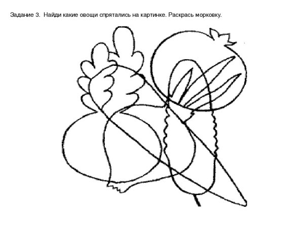 Найди и раскрась насекомых