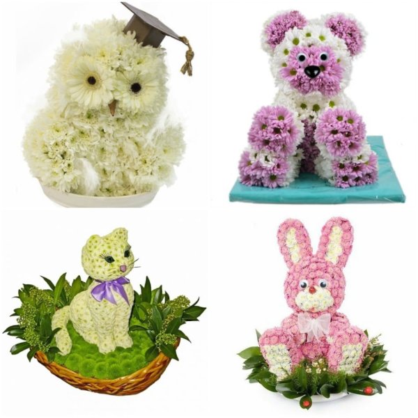 Фигуры из цветов