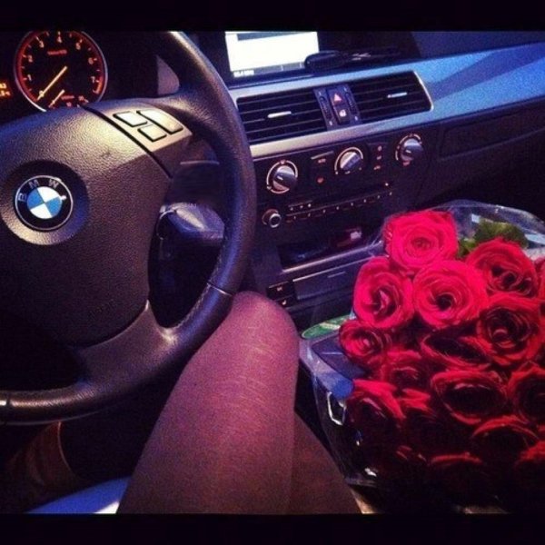 Цветы в салоне БМВ е39