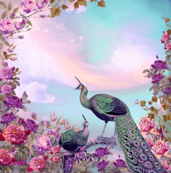 Шинуазри Райские птицы
