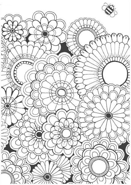 Раскраска Мандала цветы