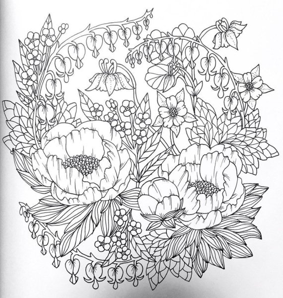 Раскраска Мандала цветы