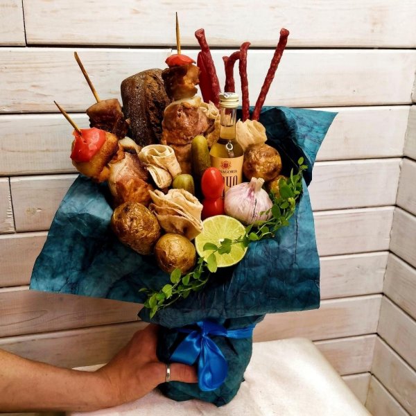 Мужской букет из шашлыка