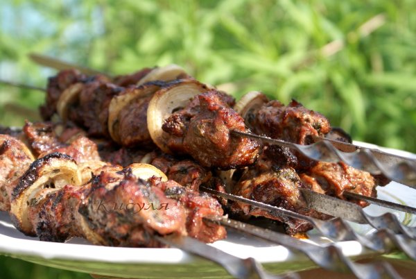 Шашлык крупным планом