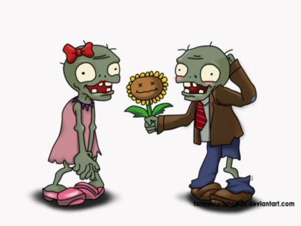 Plants vs Zombies зомби девочка