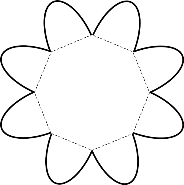 Шаблон для лэпбука цветочек