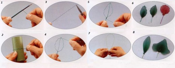 Как делают цветы из проволоки и капрона