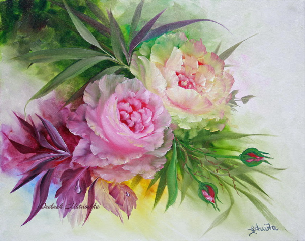 Живопись пионы Скрипченко