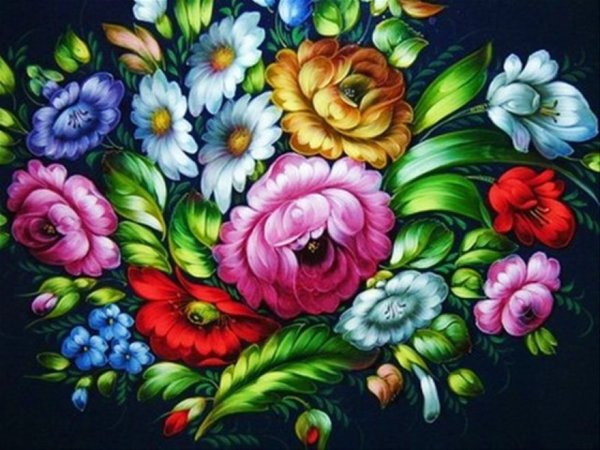 Жостовская роспись узоры и орнаменты