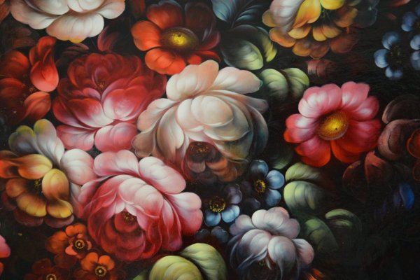 Жостовская роспись розы