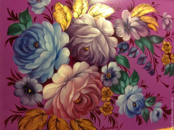 Жостовская роспись узоры