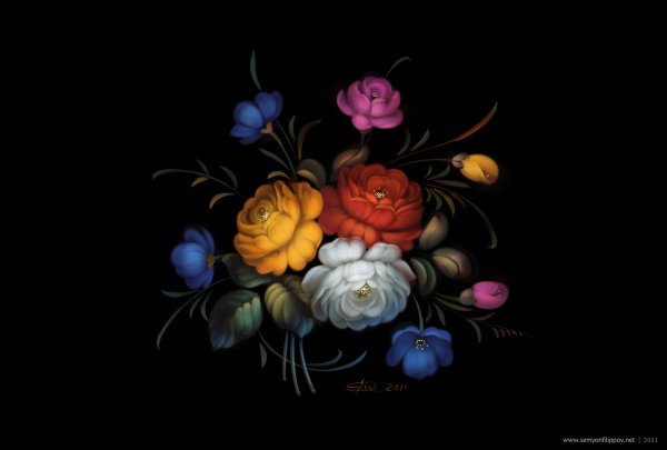 Георгины Жостово