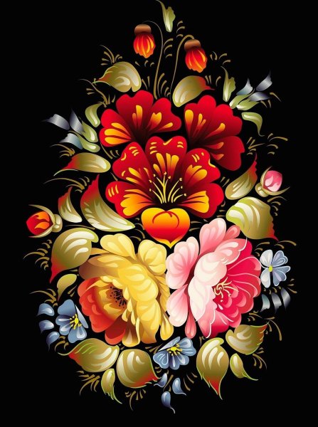 Жостовские пионы