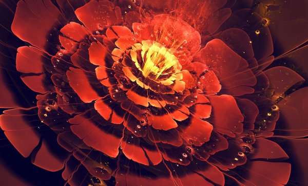 Цветок фрактальный арт