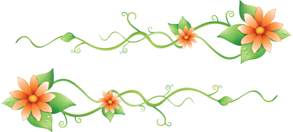 Орнамент из цветов в полосе