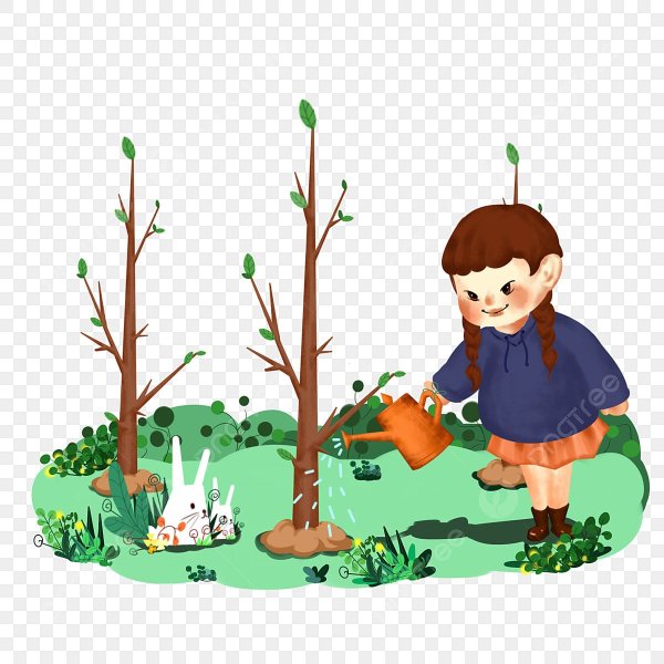 Дети сажают деревья